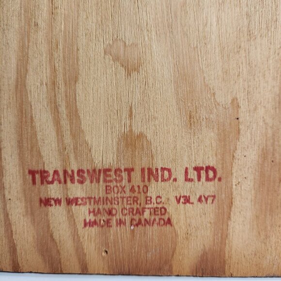 Wood Wall Plaque The Man in the Glass Decoupage Canada Vintage 80s - Picture 5 of 8